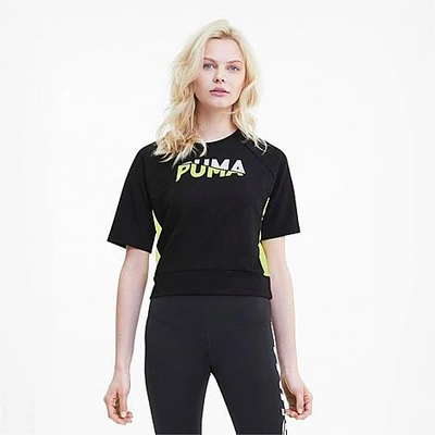 Puma Women's Modern Sports Sweat T-shirt In Black