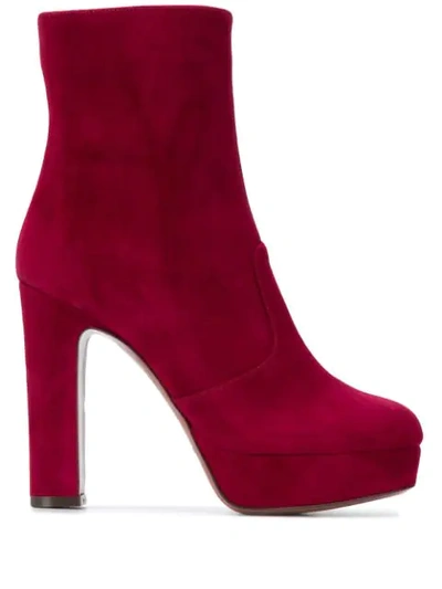 L'autre Chose Side-zip Ankle Boots In Red