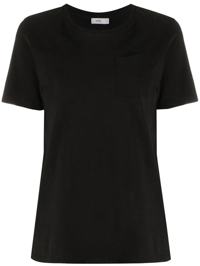 Closed Plain Chest Pocket T-shirt In Black