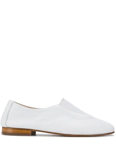 Hereu Caoma Elasticated Slip-on Loafers In White