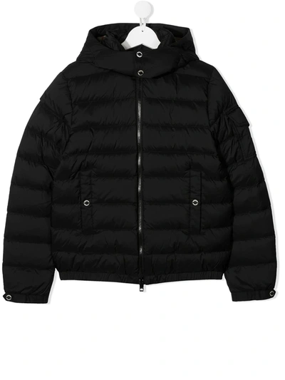 Burberry Kids' Hooded Padded Jacket In Black