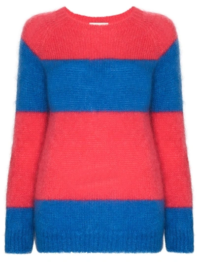 Molly Goddard Noah Striped Mohair-blend Sweater In Pink
