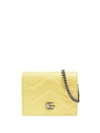 Gucci Women's Gg Marmont Mini Bag Wallet In Banana