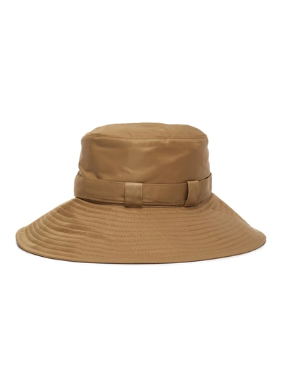 Eric Javits 'kaya' Buckled Water-repellent Bucket Hat In Neutral