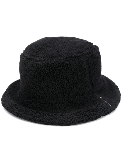 C2h4 Logo Fleece Bucket Hat In Black