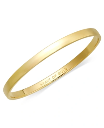 Kate Spade Bracelet, 12k Gold-plated Heart Of Gold Idiom Bangle Bracelet