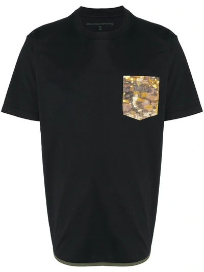 White Mountaineering Camo Pocket T-shirt In Black