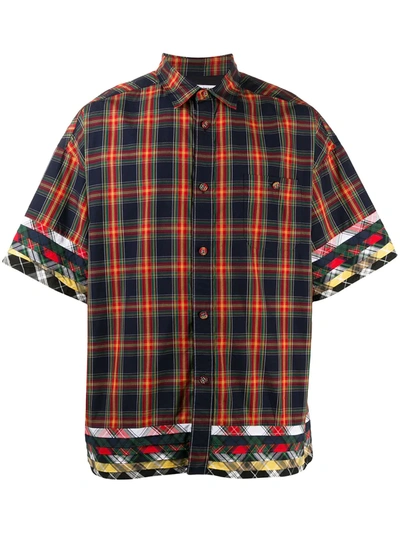 White Mountaineering Plaid Shirt In Red