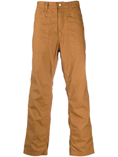 White Mountaineering Straight-leg Trousers In Brown