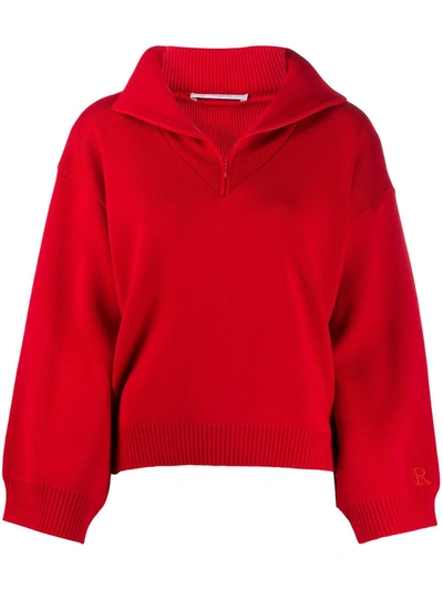 Roseanna Funnel-neck Jumper In Red