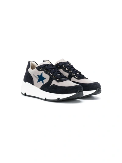 Douuod Kids' Panelled Sneakers In Blue