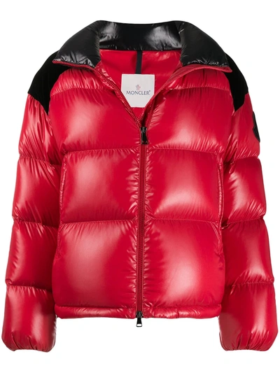 Moncler Chouelle Two-tone Padded Jacket In Red