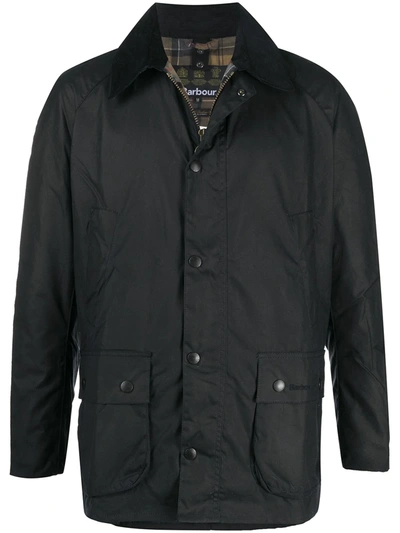 Barbour Button Up Jacket In Black