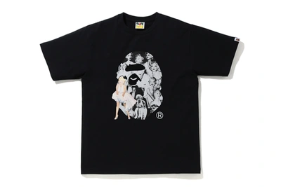 Pre-owned Bape  A Bathing Ape X Marilyn Monroe Big Ape Head Tee Black