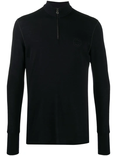 Iffley Road Half-zip Jumper In Blue