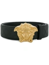 Versace Logo-buckle Belt In Black