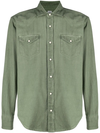 Eleventy Long Sleeve Shirt In Green