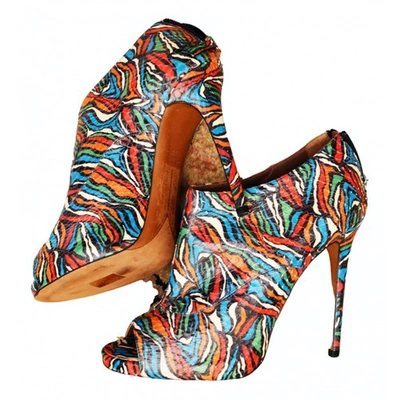 Pre-owned Tabitha Simmons Multicolour Leather Ankle Boots