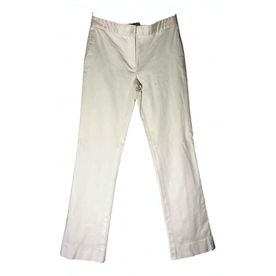 Pre-owned Givenchy Straight Trousers In White