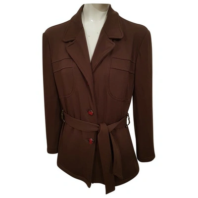 Pre-owned Fendi Brown Synthetic Jacket