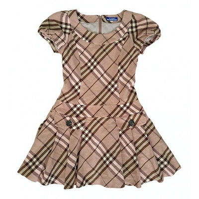 Pre-owned Burberry Wool Mini Dress In Pink