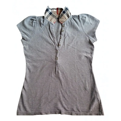 Pre-owned Burberry Grey Cotton Top