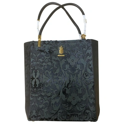 Pre-owned De Grisogono Pony-style Calfskin Handbag In Black