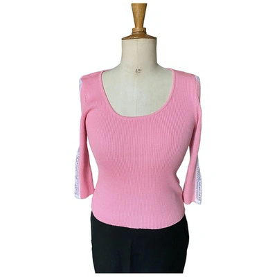 Pre-owned Christian Lacroix Pink Cotton Top