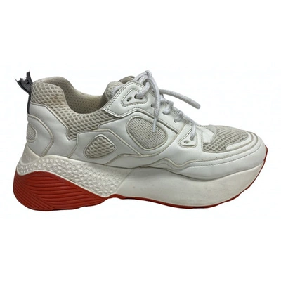 Pre-owned Stella Mccartney Cloth Trainers In White