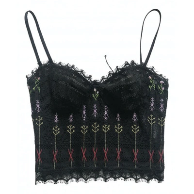 Pre-owned Alexander Mcqueen Black Lace  Top