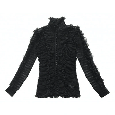 Pre-owned Alexander Mcqueen Lace Blouse In Black