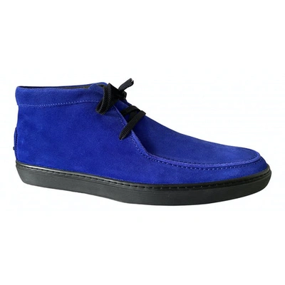 Pre-owned Tod's Blue Suede Boots