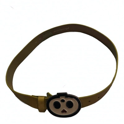 Pre-owned Pinko Belt In Yellow
