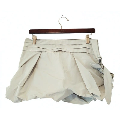Pre-owned Patrizia Pepe Mini Skirt In Ecru
