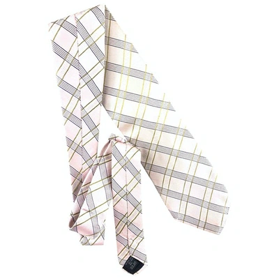 Pre-owned Burberry Silk Tie In Pink