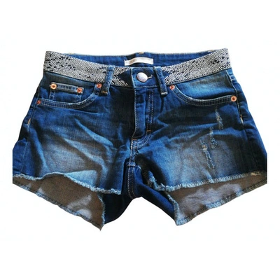 Pre-owned Maje Blue Cotton Shorts