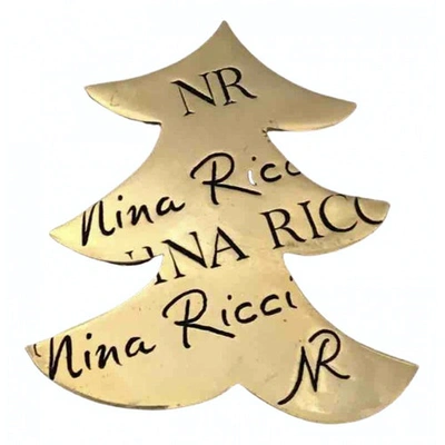 Pre-owned Nina Ricci Gold Metal Pins & Brooches