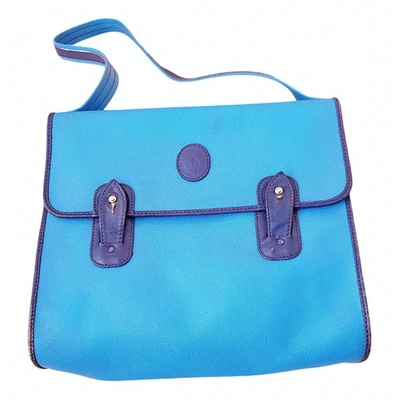 Pre-owned Trussardi Cloth Crossbody Bag In Turquoise