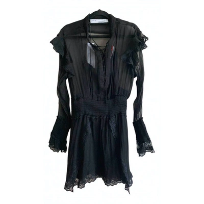 Pre-owned Iro Spring Summer 2020 Silk Mini Dress In Black