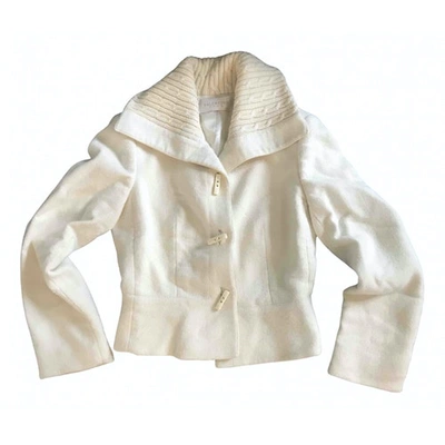 Pre-owned Valentino Wool Jacket In White