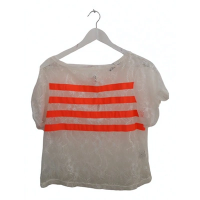 Pre-owned Patrizia Pepe Lace Top In White