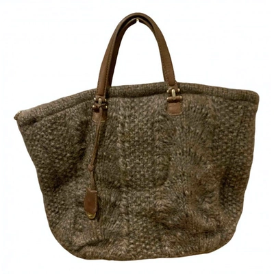 Pre-owned Ermanno Scervino Wool Handbag In Beige