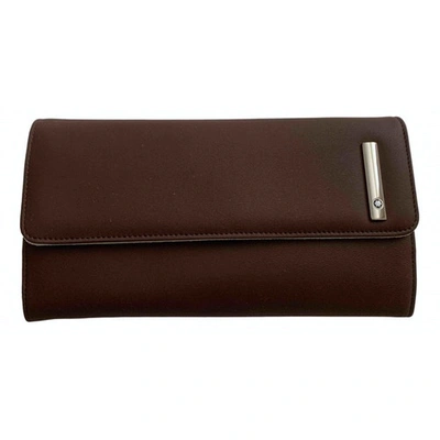 Pre-owned Montblanc Leather Wallet In Brown