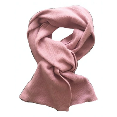 Pre-owned Benetton Pink Wool Scarf