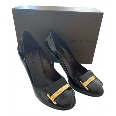 Pre-owned Louis Vuitton Patent Leather Heels In Brown