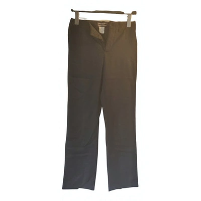 Pre-owned Joseph Wool Straight Trousers In Black
