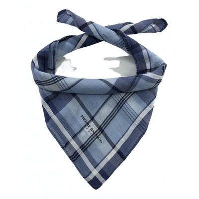 Pre-owned Pierre Balmain Scarf & Pocket Square In Blue