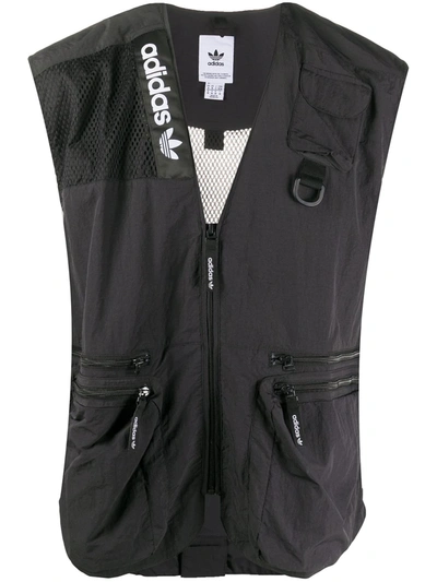 Adidas Originals Adventure Trail Nylon & Mesh Vest In Black