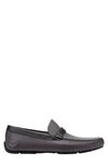 Ferragamo Amer Driving Loafer In Dark Rain Nero