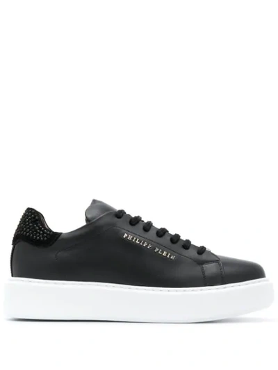 Philipp Plein Lace-up Low-top Trainers In Black